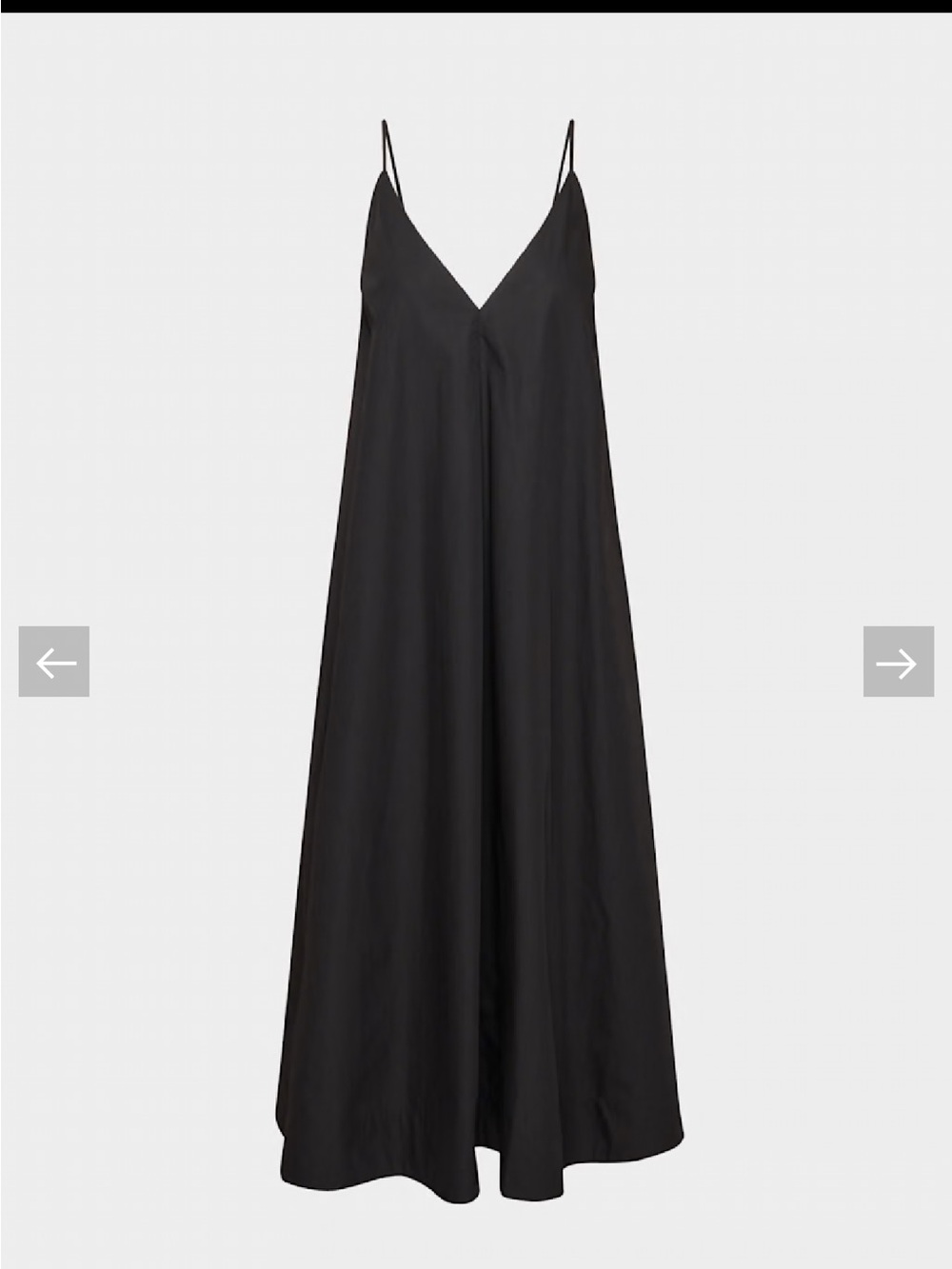 Aritzia Black Midi Slip Dress - Picture 3 of 3